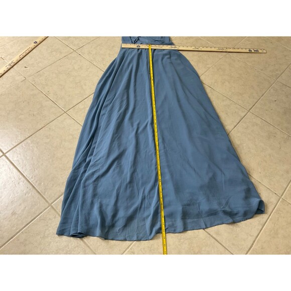 Lulus Formal Dress Womens S Light Blue Y2K Square Neck Sleeveless Crisscross - Picture 10 of 12